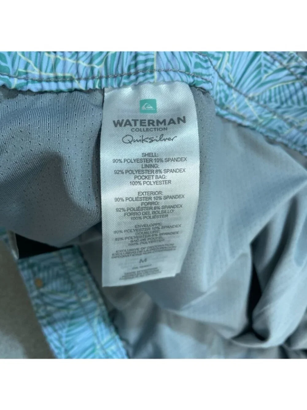 NWOT Quiksilver Waterman Collection Men's M Gray Swim Trunk